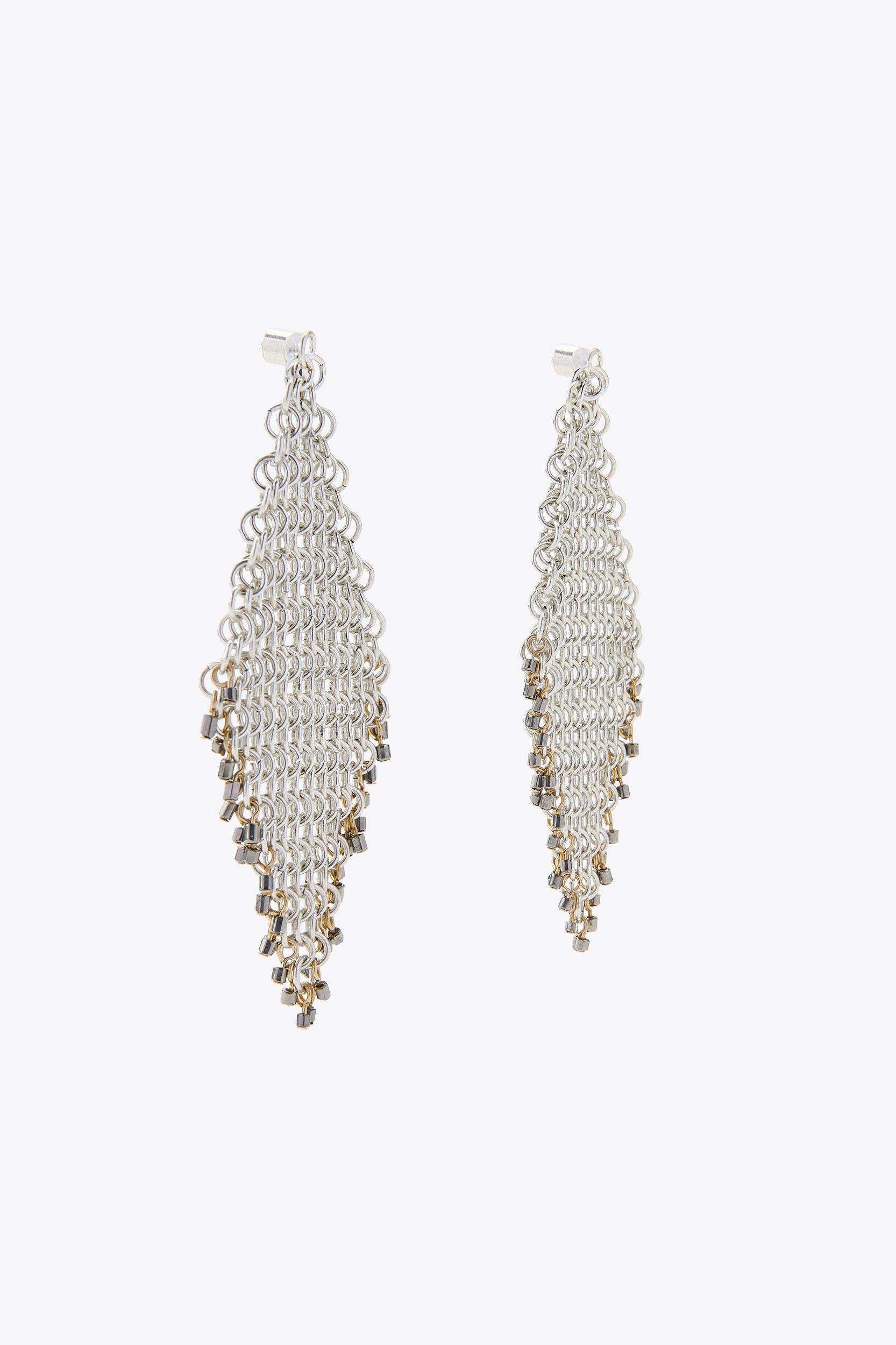METAL MESH CONTRAST EARRINGS Product Image