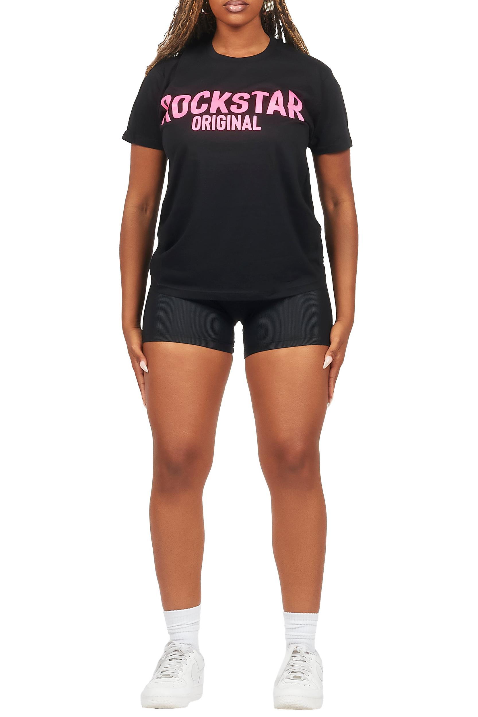 Fana Black/Pink Oversized T-Shirt Female Product Image