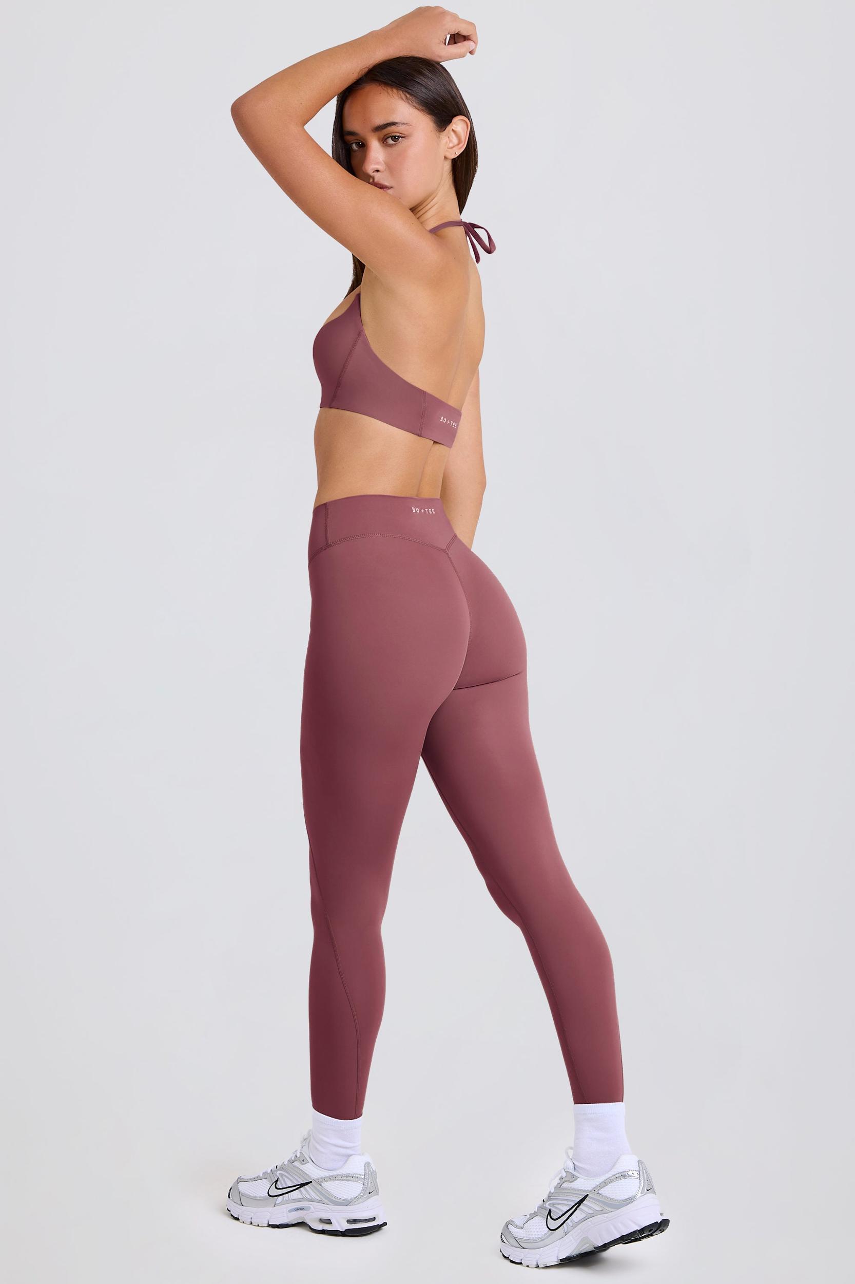 Four-Way Stretch High-Waist Leggings in Acai Product Image