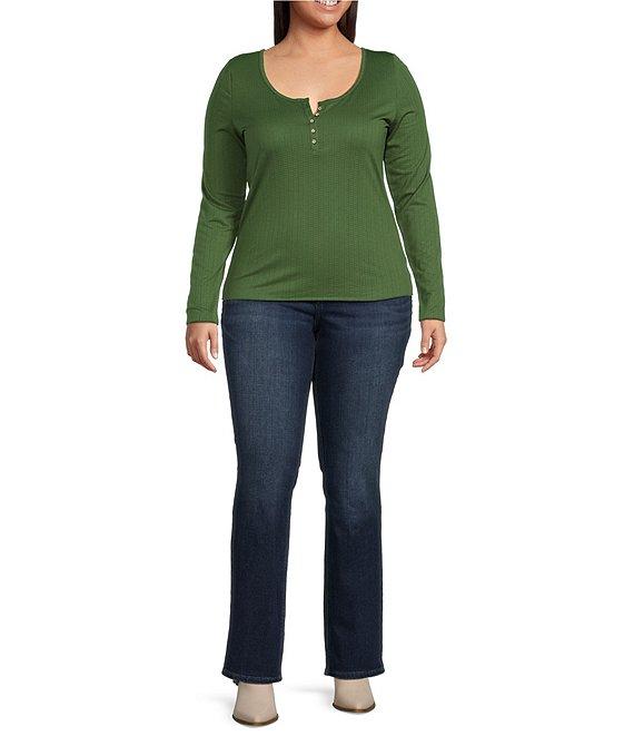 Silver Jeans Co. Plus Size Elyse Mid-Rise Slim Bootcut Jeans Product Image