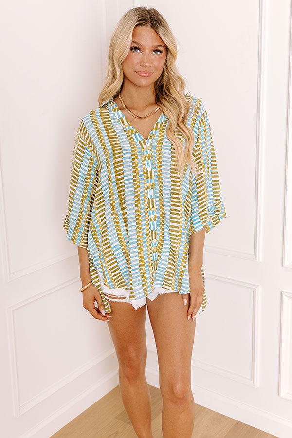Paradise Breeze Button Down Top Product Image