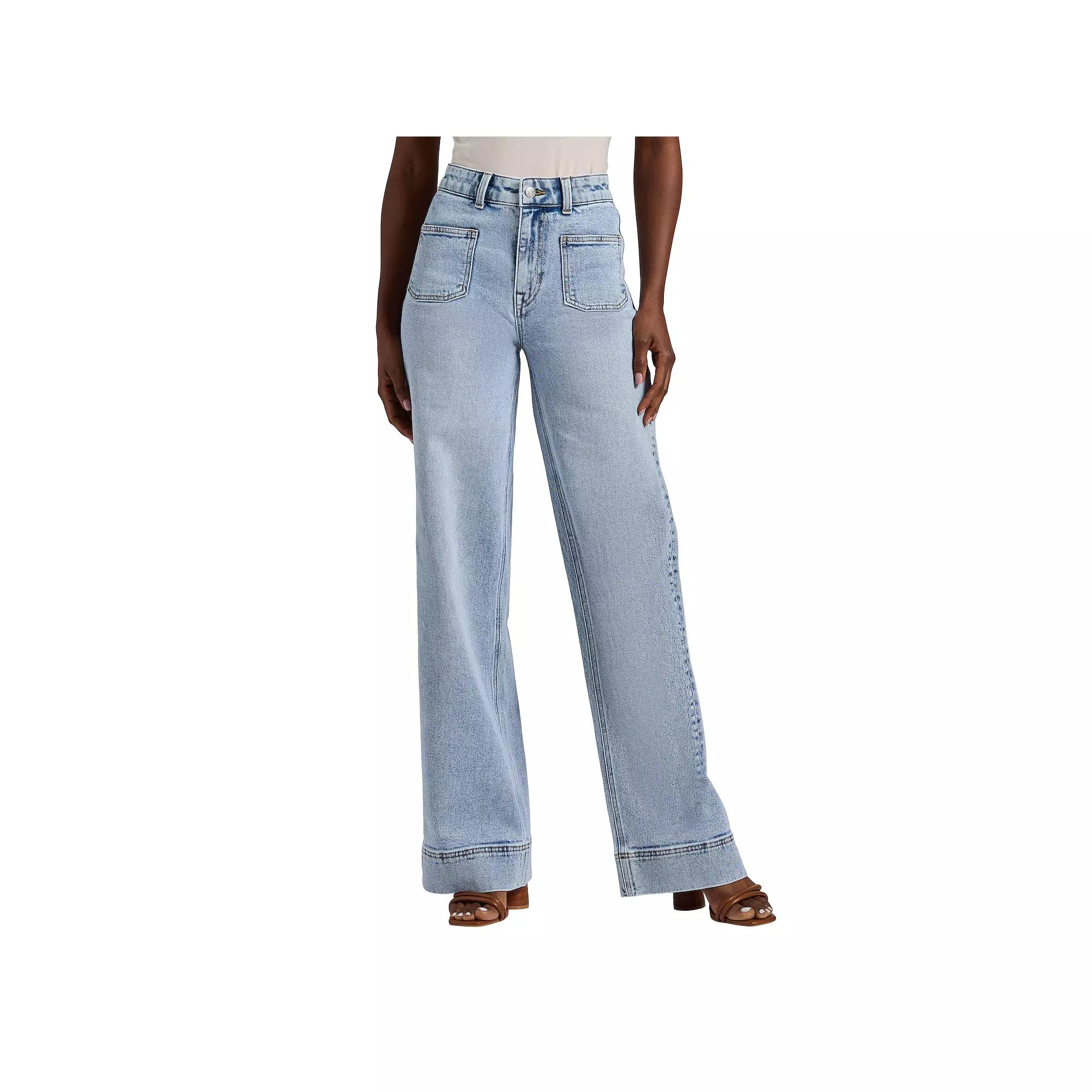 Women's Buffalo Jeans Amy High Rise Wide Leg Jeans, Size: 29, Bleached Product Image