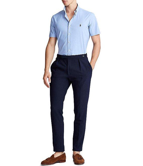 Polo Ralph Lauren Big & Tall Twill Performance Stretch Short-Sleeve Woven Shirt Product Image