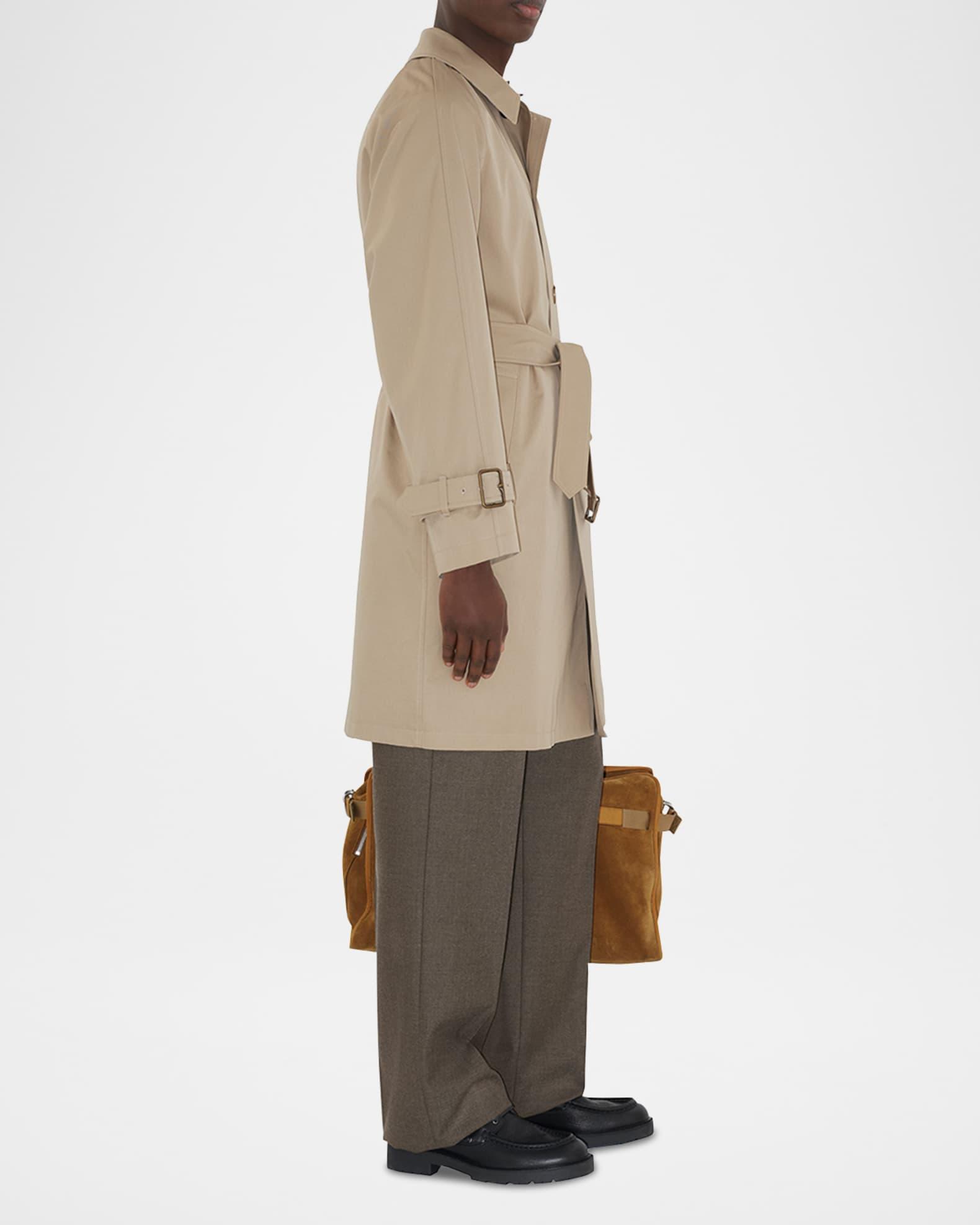 Men's Long Gabardine Car Coat Product Image