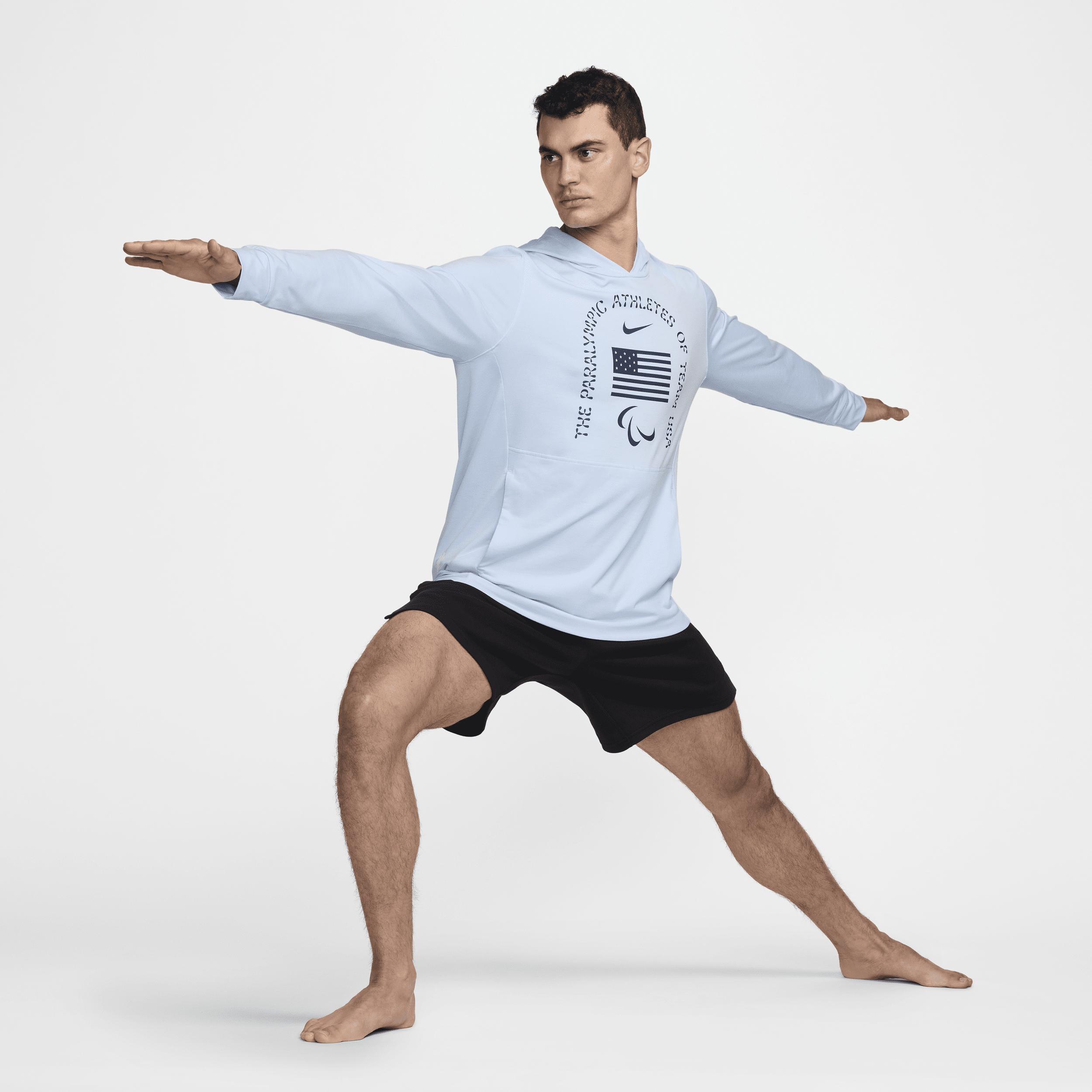 USA Restore Nike Mens Dri-FIT Yoga Lightweight Hoodie | FZ3169-477 Product Image