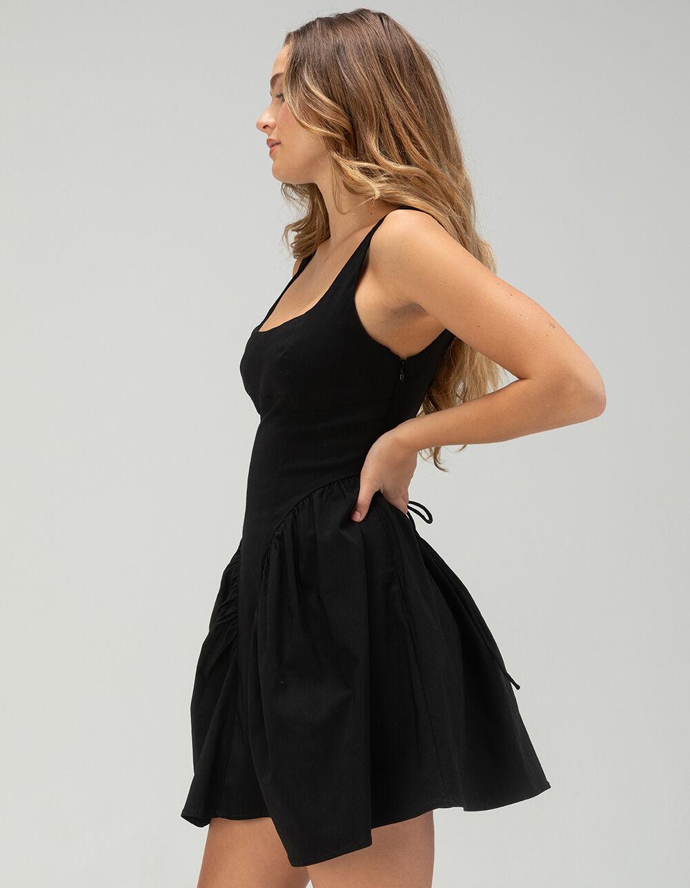 WEST OF MELROSE Fit And Flare Volume Womens Dress - BLACK Product Image