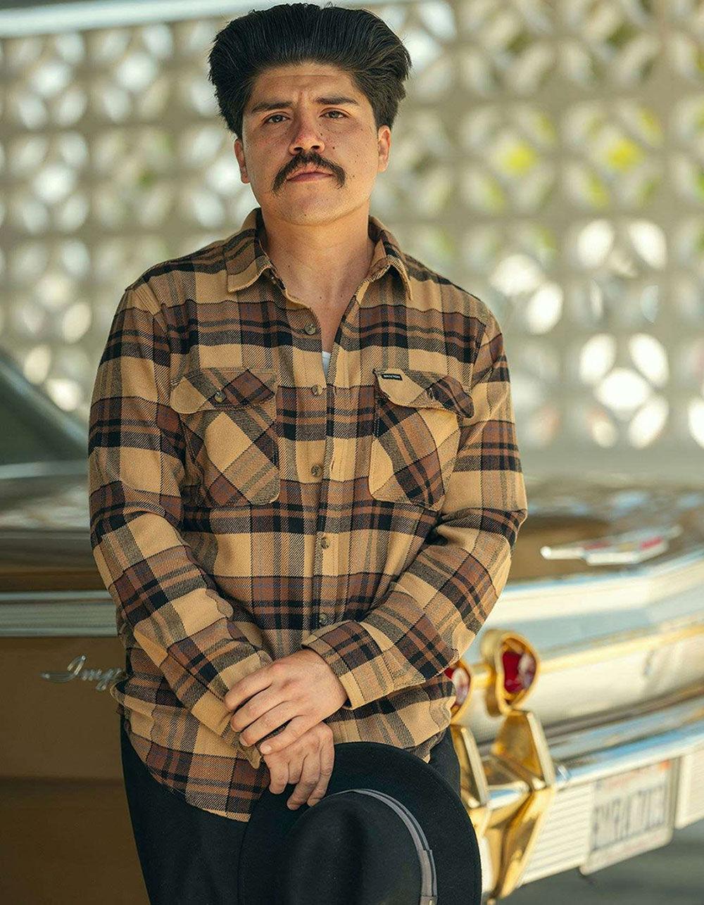 BRIXTON Bowery Mens Flannel - TIGER Product Image