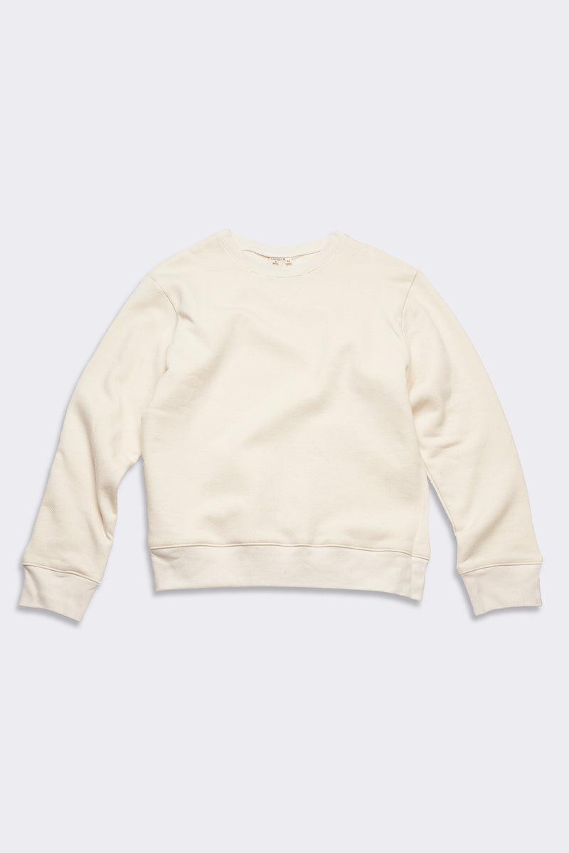 Women's Organic Heavyweight Crew Sweatshirt in Natural Product Image