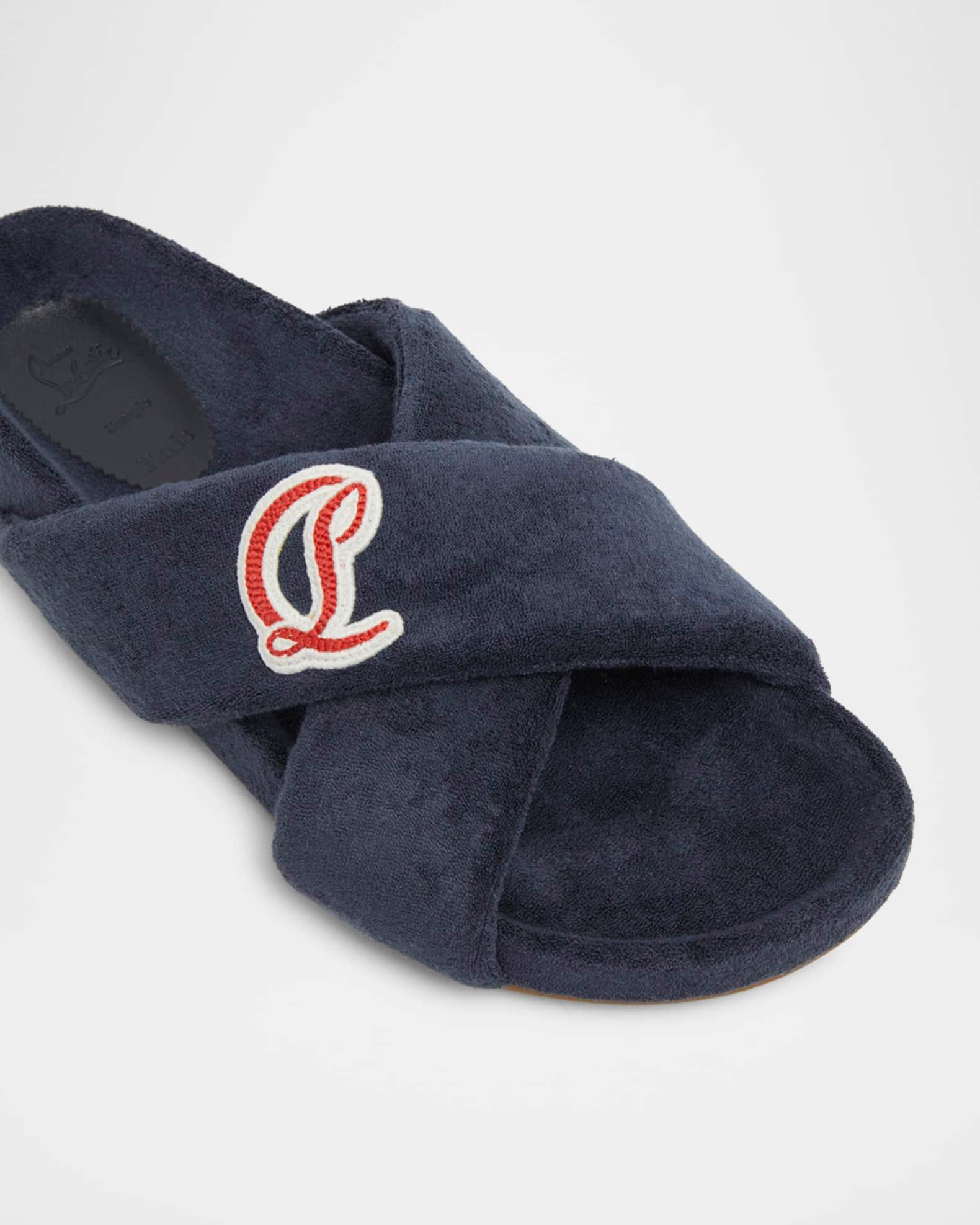 Men's Bizzu Sponge Cotton Criss-Cross Slides Product Image