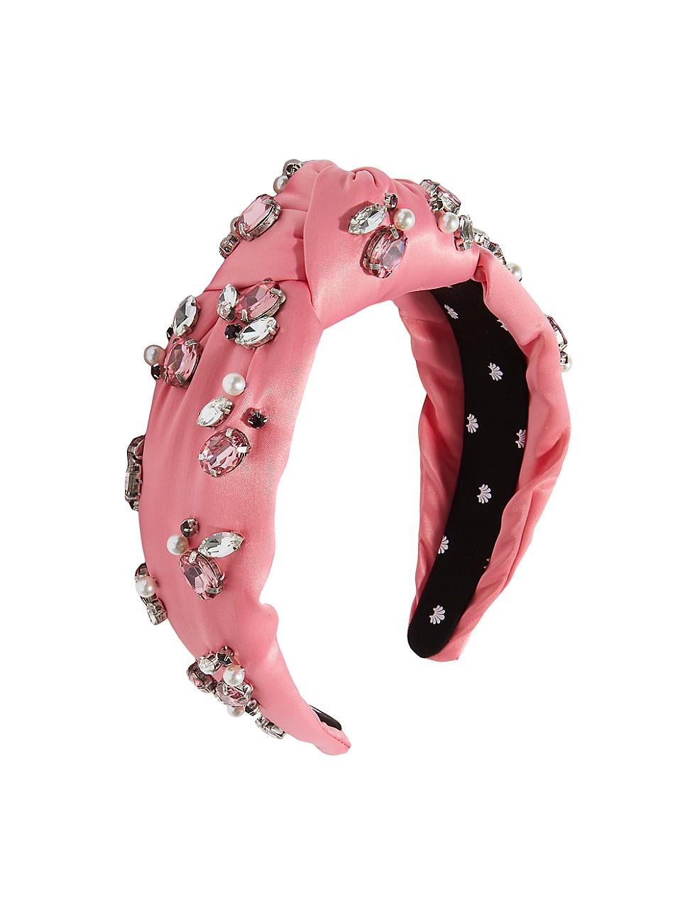 Womens Embellished Satin Knotted Headband Product Image