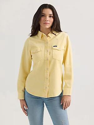 Women's Wrangler Colorwash Slim Western Snap Shirt Product Image