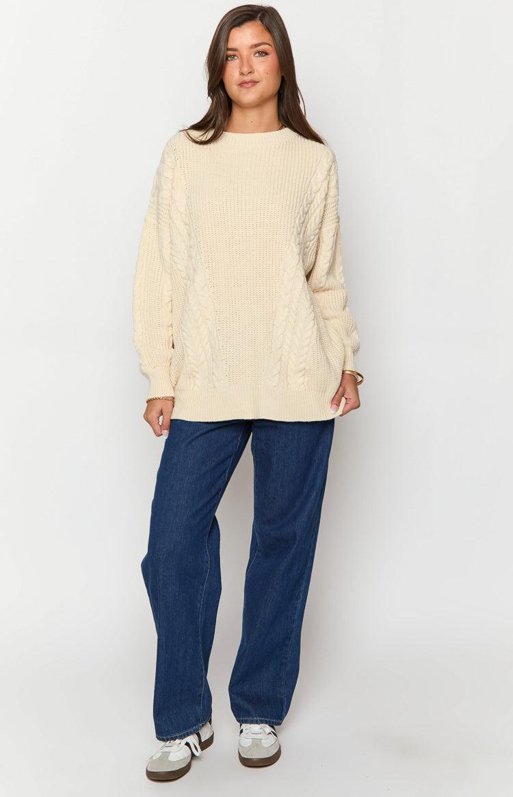 Alex Cream Oversized Sweater Product Image