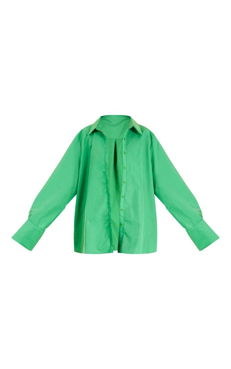 Green Oversized Cuff Shirt Product Image