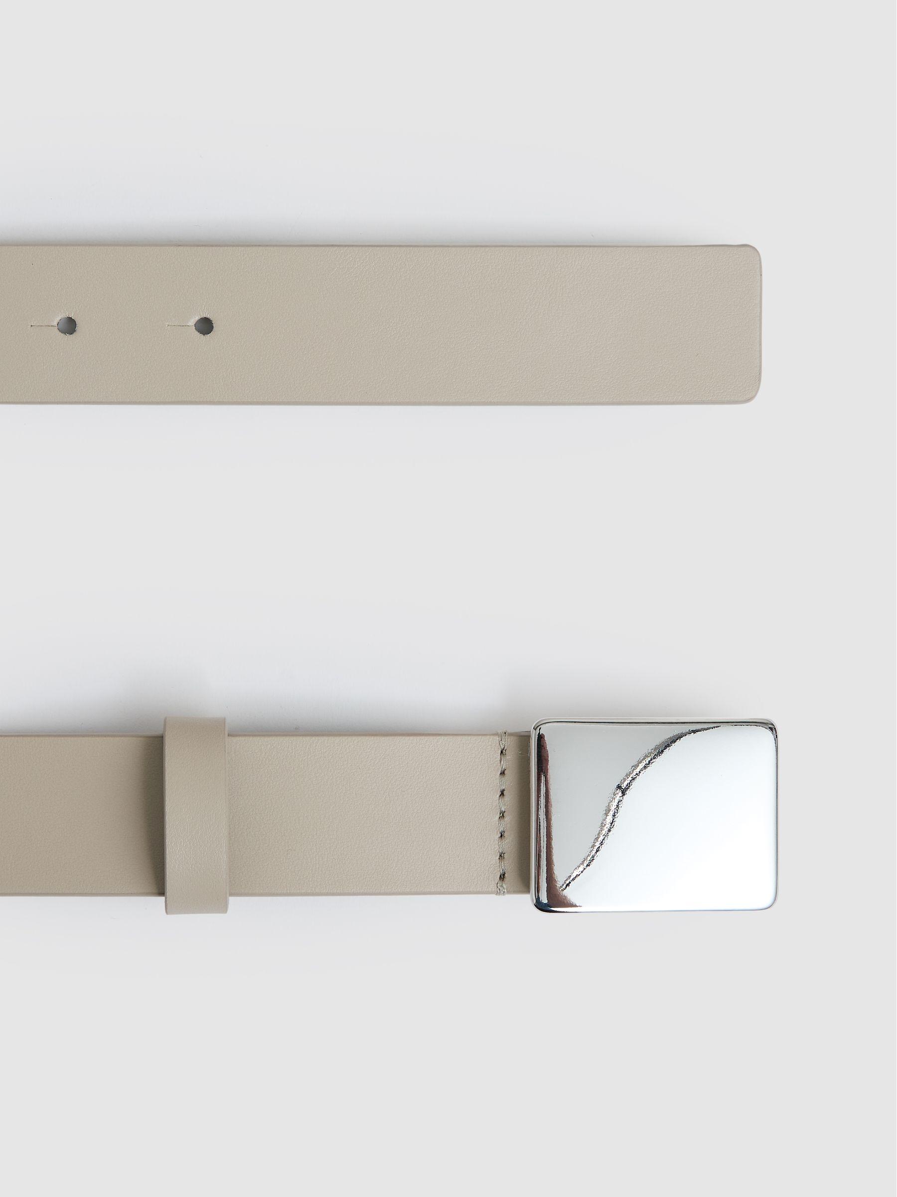 Square-Buckle Belt in Stone Product Image