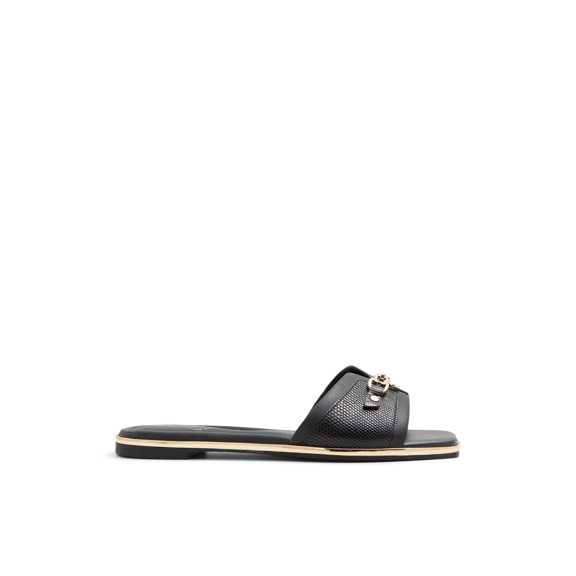 Alamassi Black Women's Flat Sandals | ALDO US Product Image