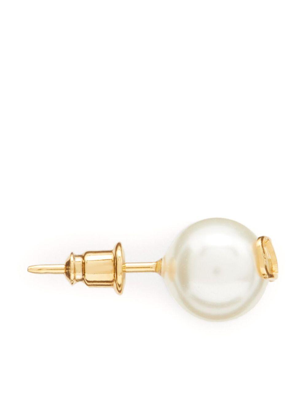 VLogo Signature pearl stud earrings Product Image