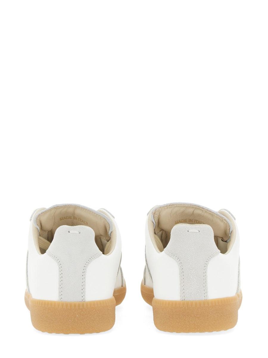 MAISON MARGIELA Replica Leather And Suede Sneakers In White Product Image