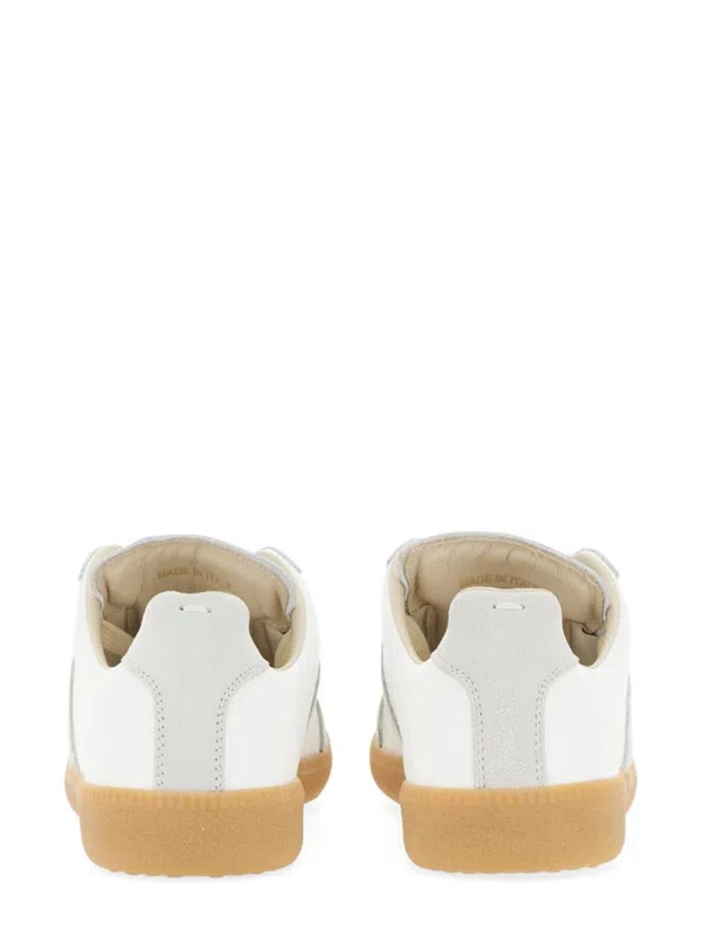 MAISON MARGIELA Replica Leather And Suede Sneakers In White Product Image
