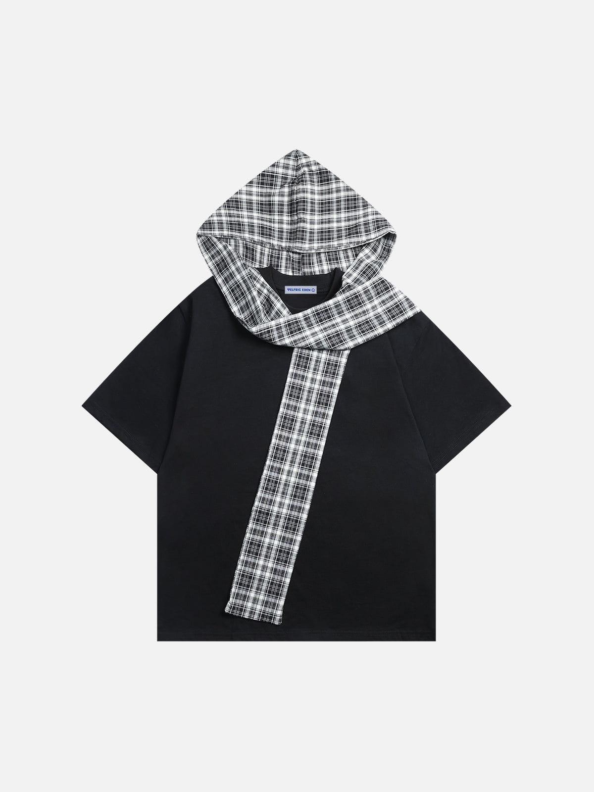 Aelfric Eden Plaid Detachable Hooded Tee Product Image