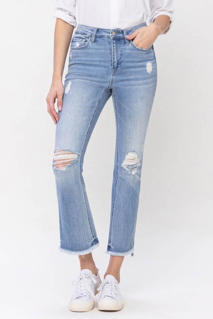High Rise Kick Flare Jeans Product Image