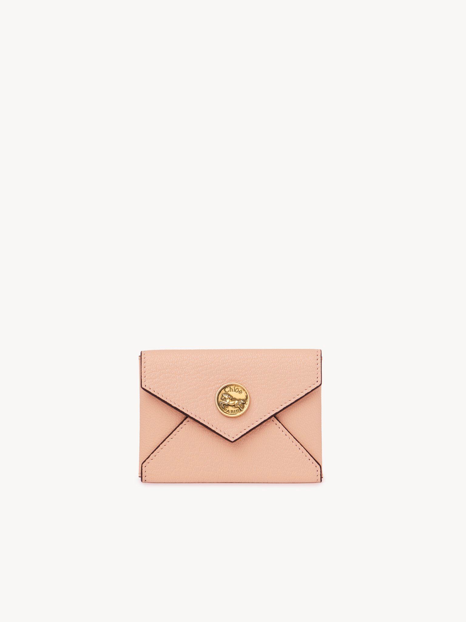 Envelope card holder in grained leather Product Image