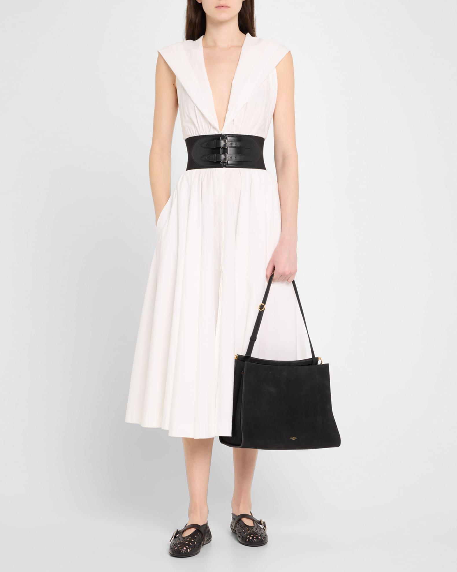 Le Click Medium Square Tote Bag in Nubuck Leather Product Image