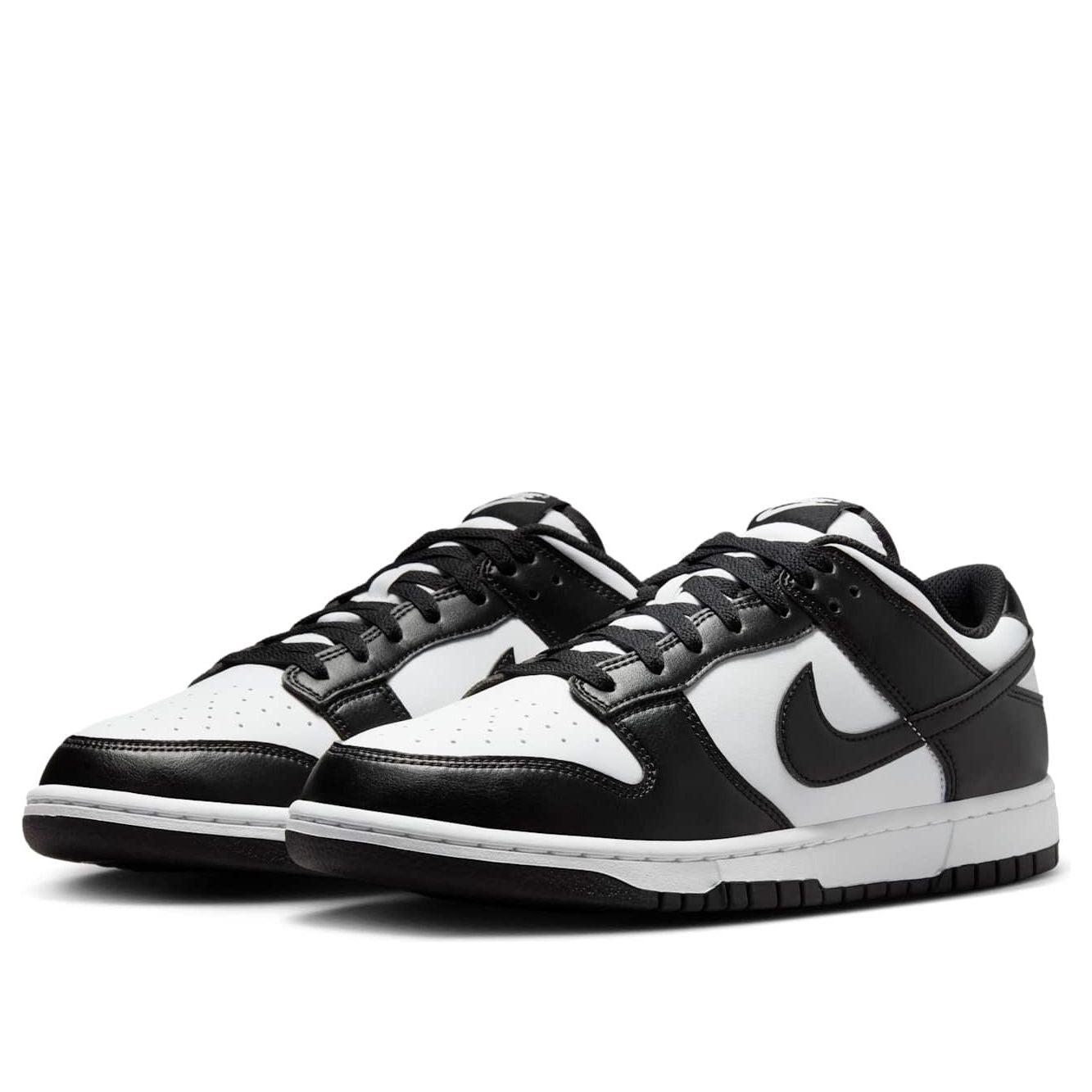 Black & White Dunk Low Retro Sneakers Product Image