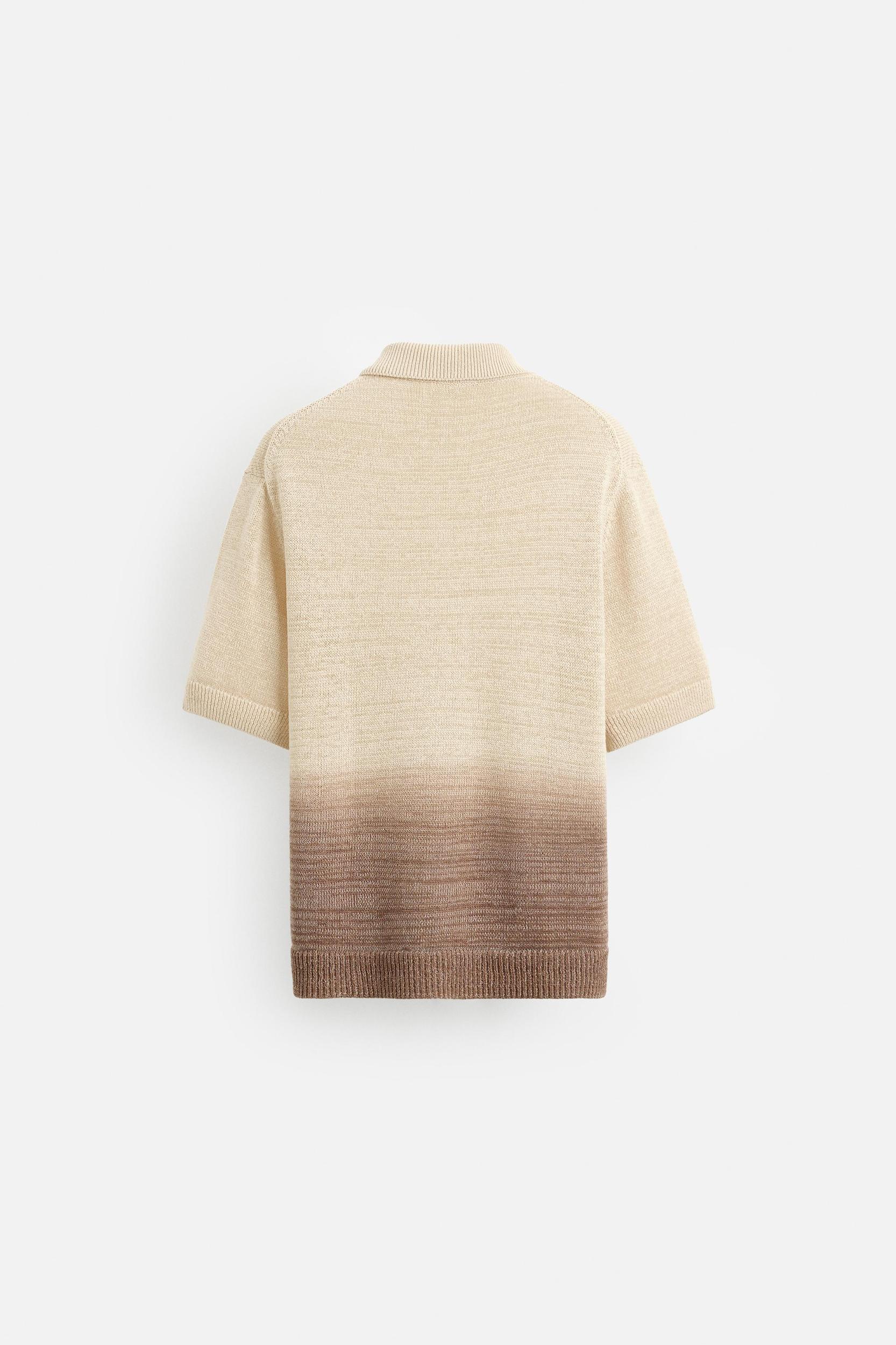 GRADIENT PRINT KNIT SHIRT Product Image