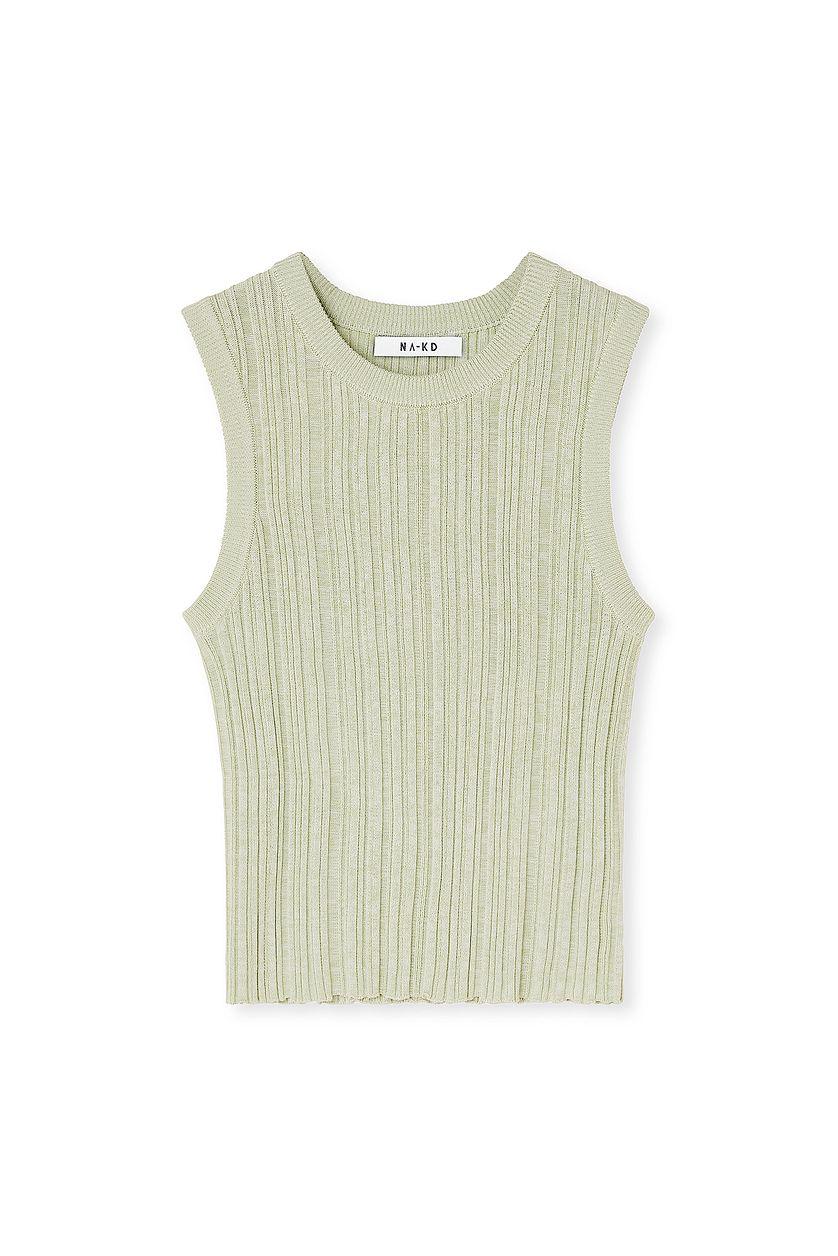 Knitted Ribbed Sleeveless Top Product Image
