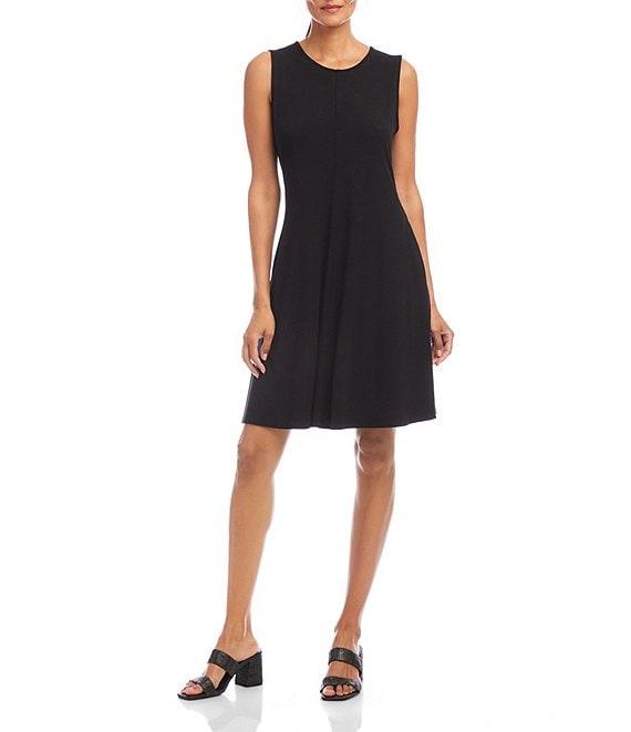 Karen Kane Jersey Knit Scoop Neck Sleeveless Fit-And-Flare Dress Product Image