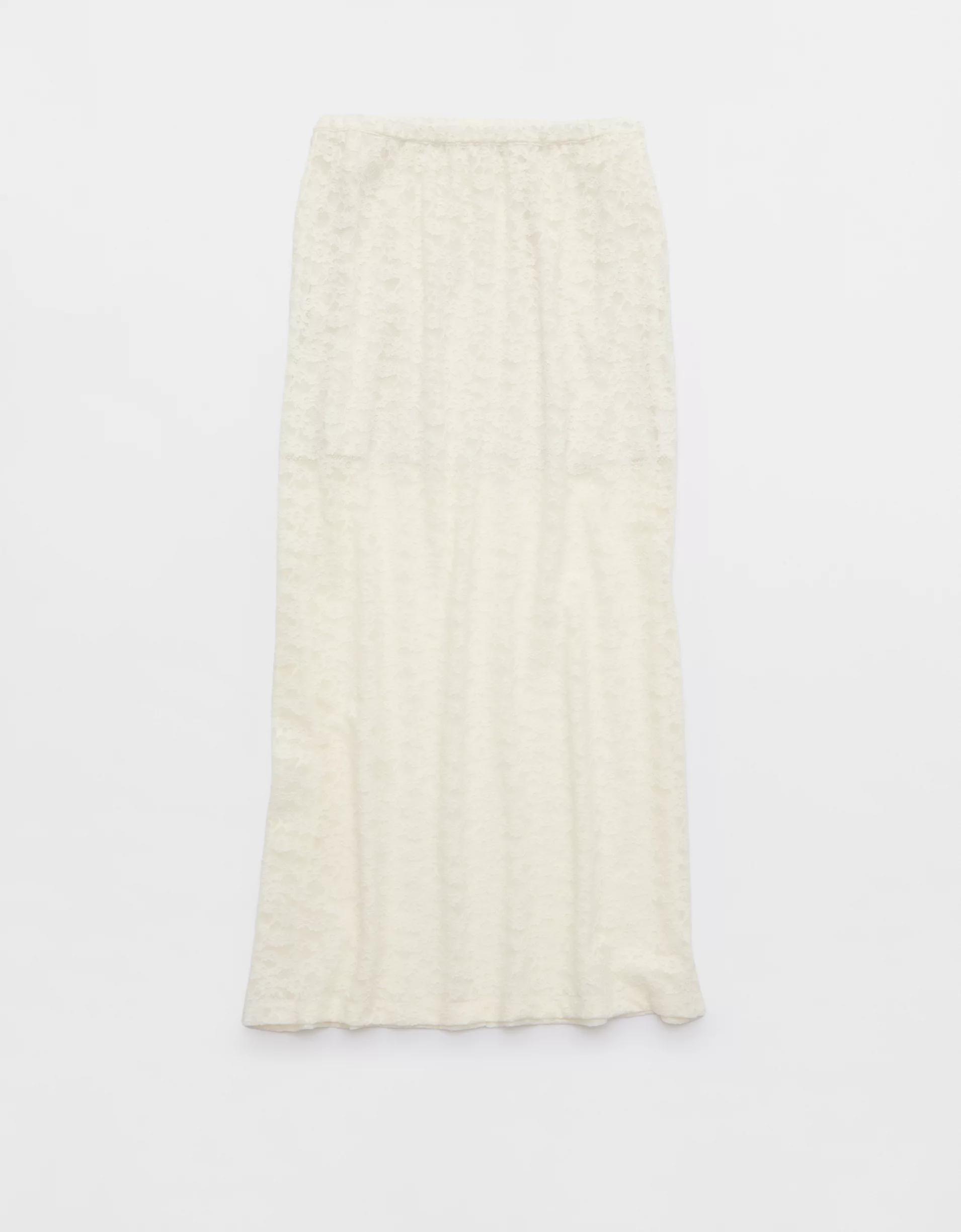 Aerie Vintage Lace Midi Skirt Product Image