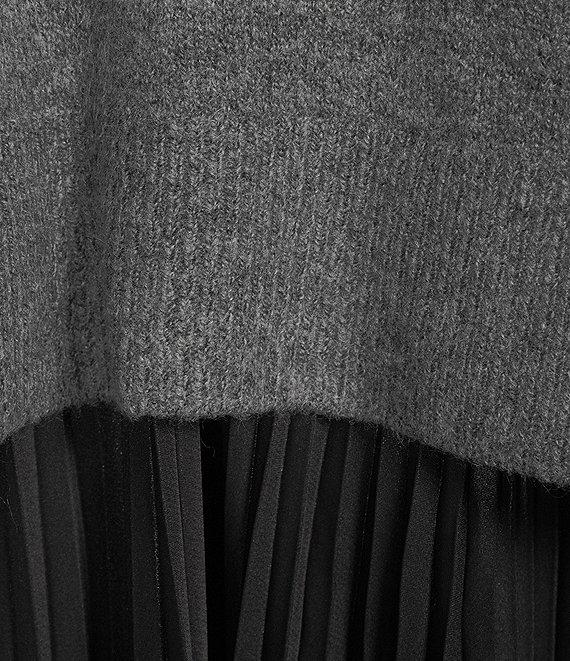 Vince Camuto Turtleneck Long Sleeve Twofer Slip Midi Dress Product Image