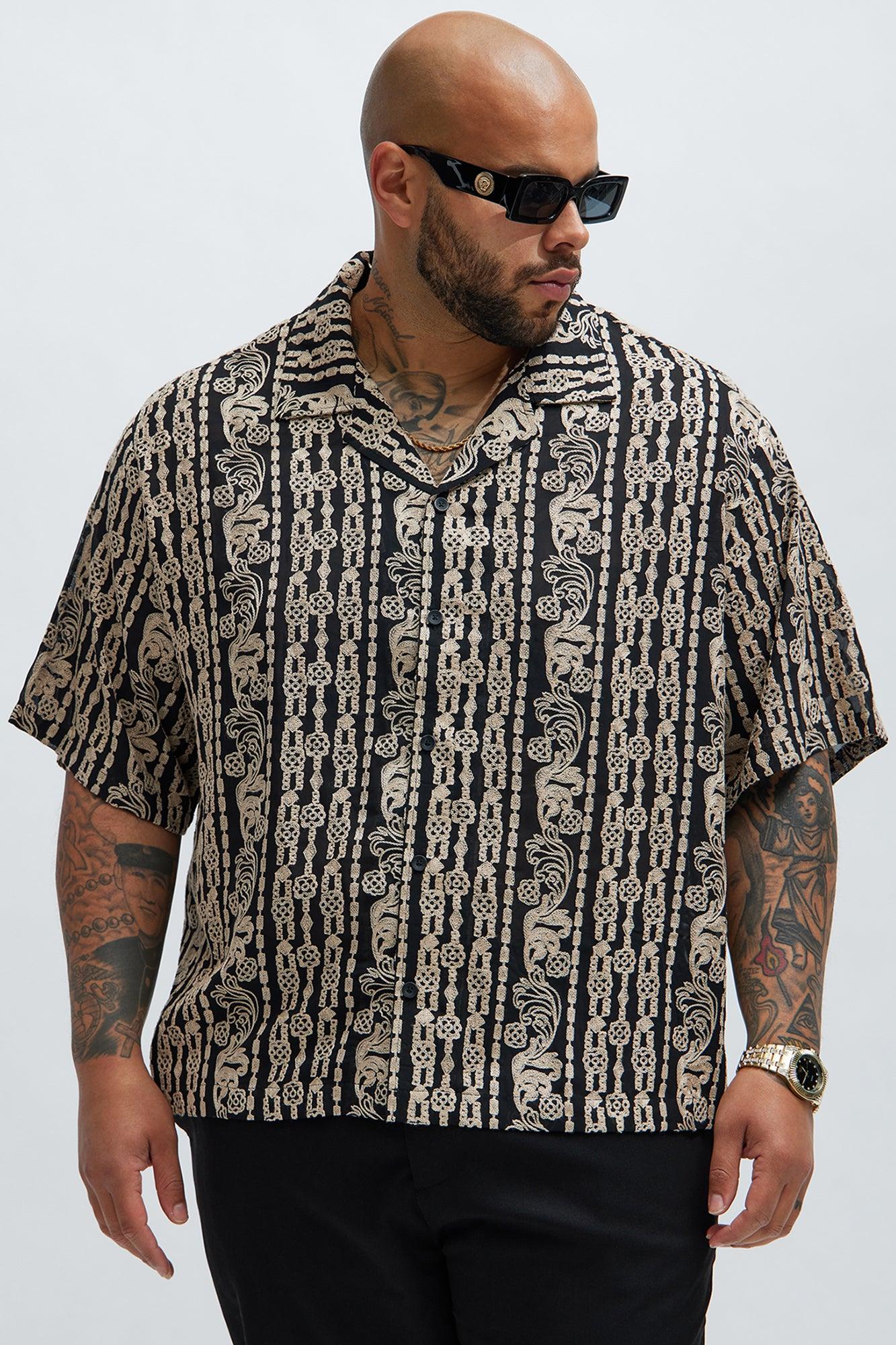 Royalty Embroidered Shirt - Black/combo Product Image