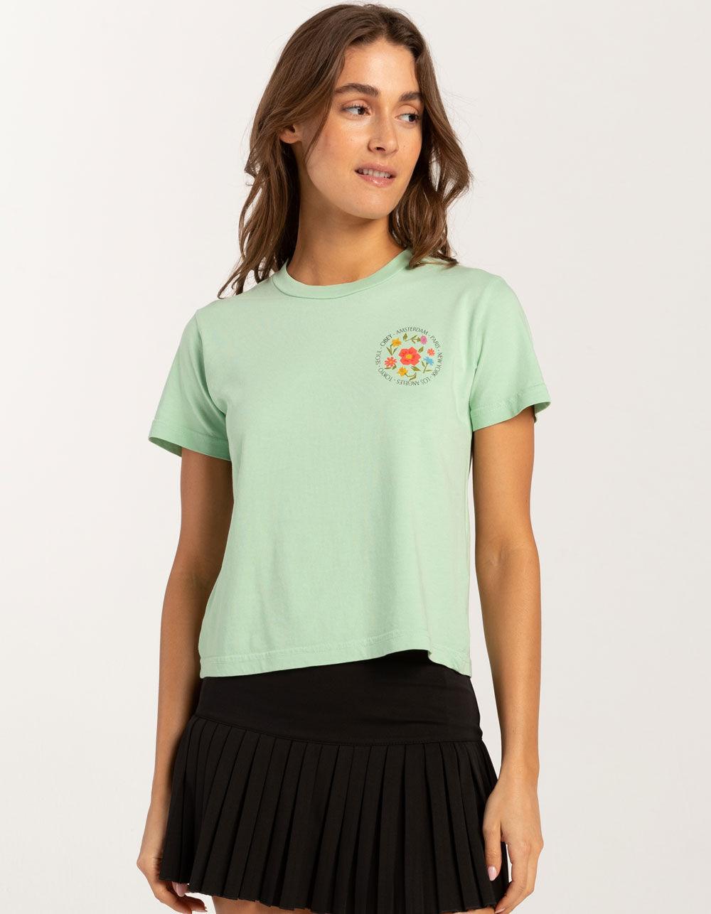 OBEY City Flowers Womens Tee - GREEN Product Image
