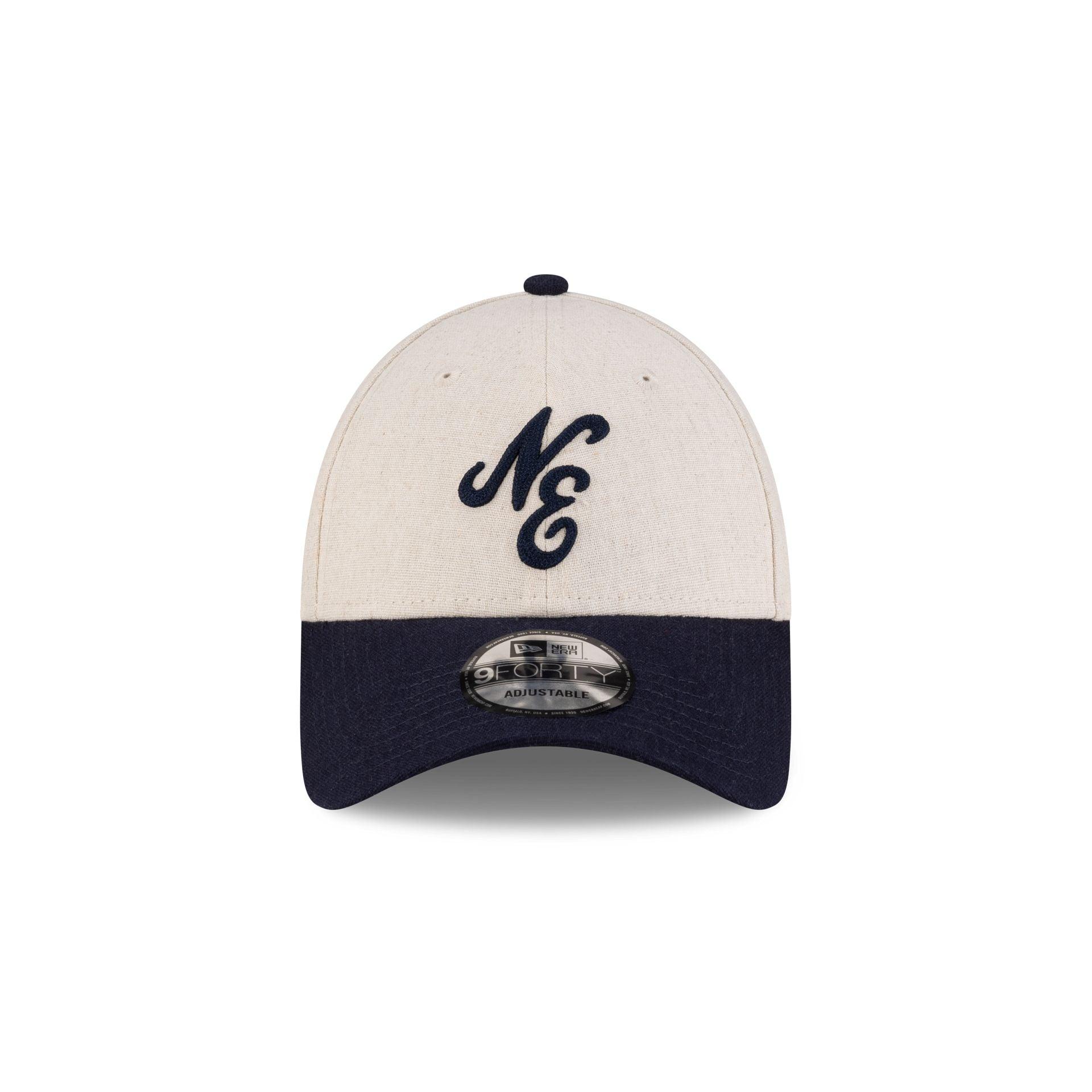 New Era Cap Linen Two Tone Navy 9FORTY Adjustable Hat Male Product Image
