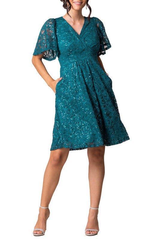 Starry Sequin Lace Cocktail Dress Product Image