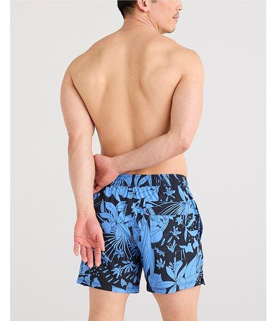 SAXX Oh Bou 2N1 5#double; Jungle Noir Volley Swim Shorts Product Image