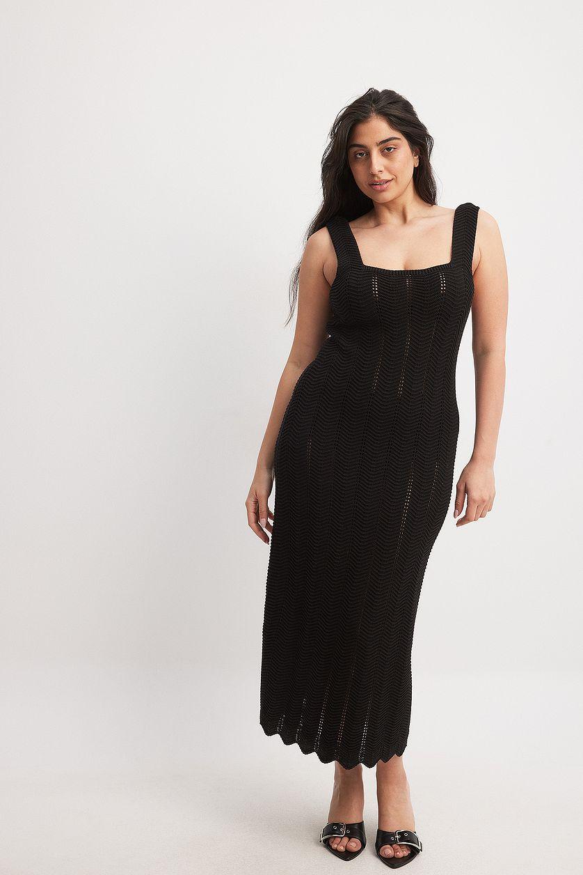 Knitted Flowy Midi Dress Product Image