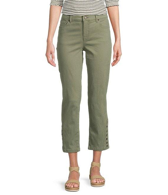 Code Bleu Chelsea Stretch Denim High Rise Capri Jeans Product Image