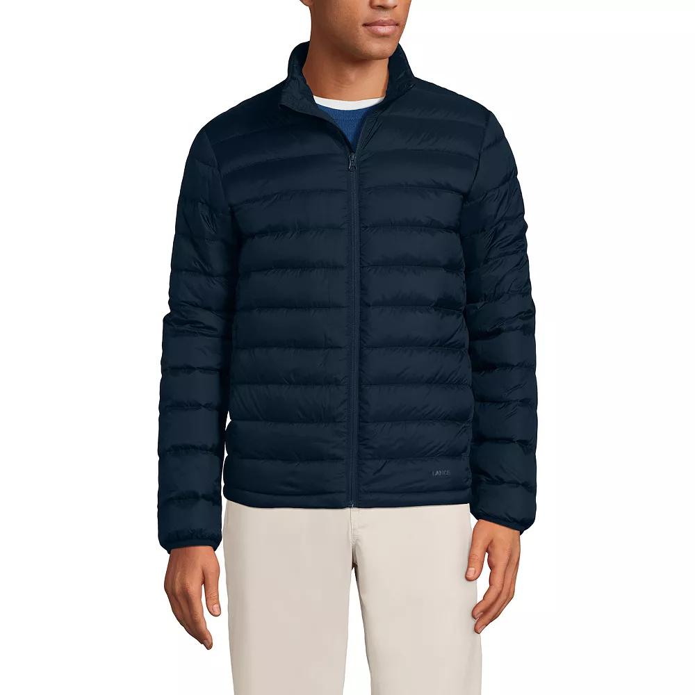 Men's Lands' End Wanderweight Down Mockneck Puffer Jacket,  Product Image