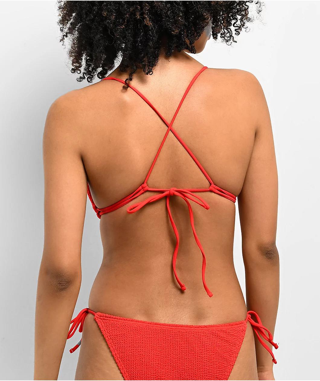 Damsel Rita Summertime Red Triangle Bikini Top Product Image