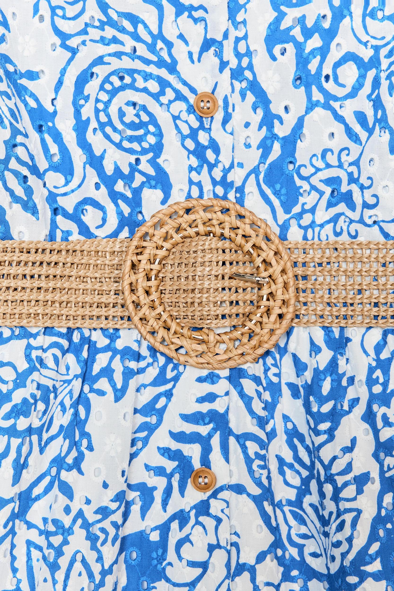 BELTED PRINTED SHIRT DRESS Product Image