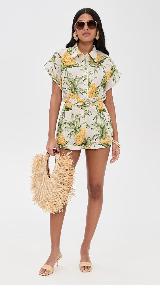 STAUD Moon Raffia Tote Bag | Shopbop Product Image