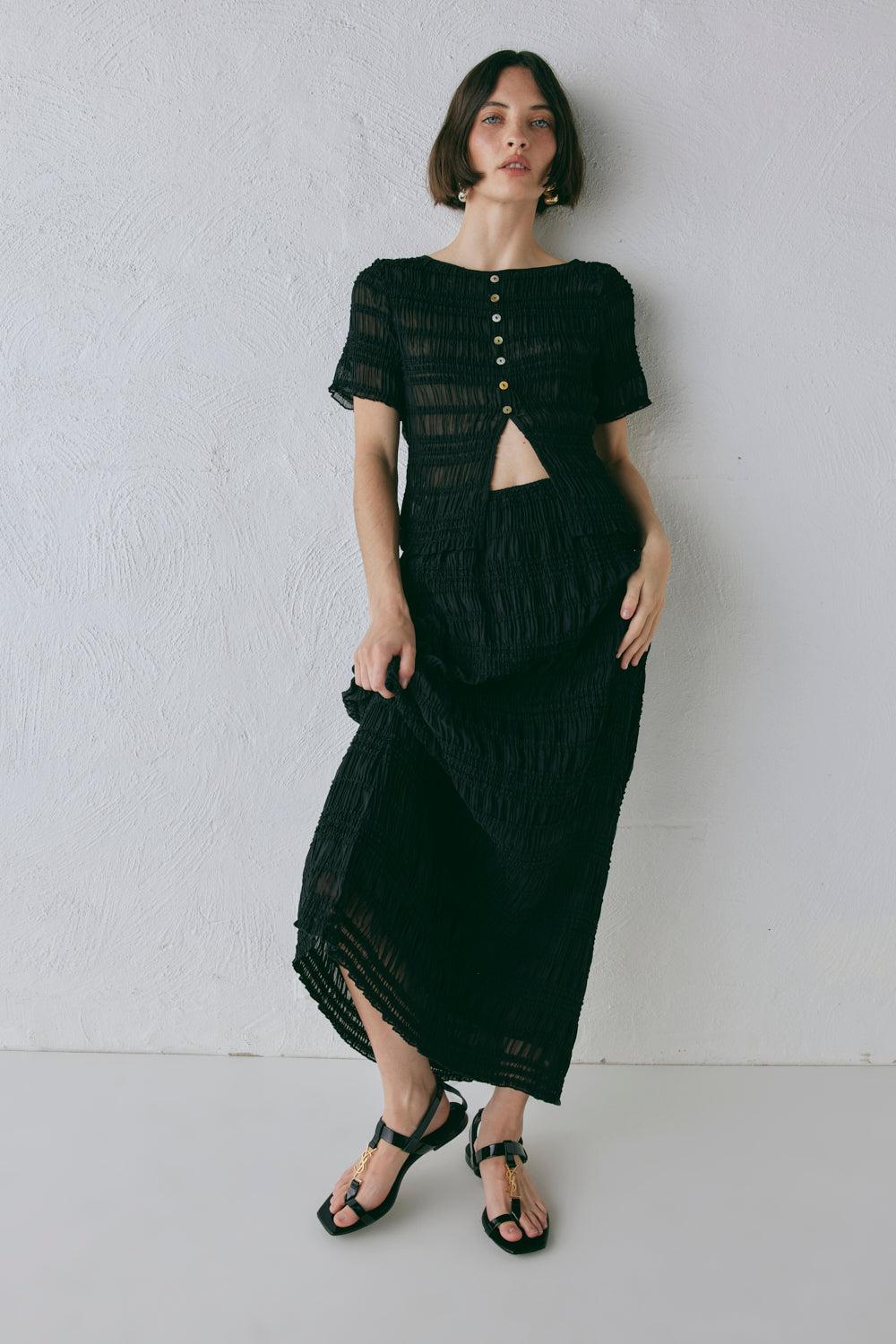 Mia Midi Skirt Black Product Image