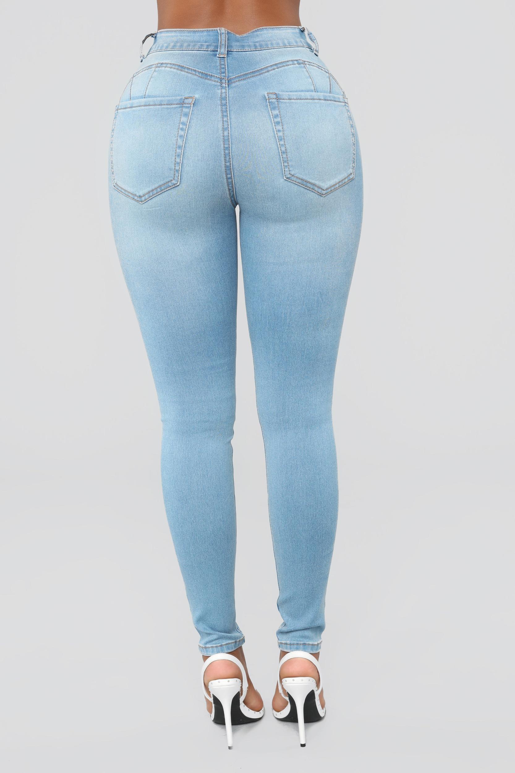 Alexa High Rise Booty Lifter Skinny Jeans - Light Blue Wash Product Image