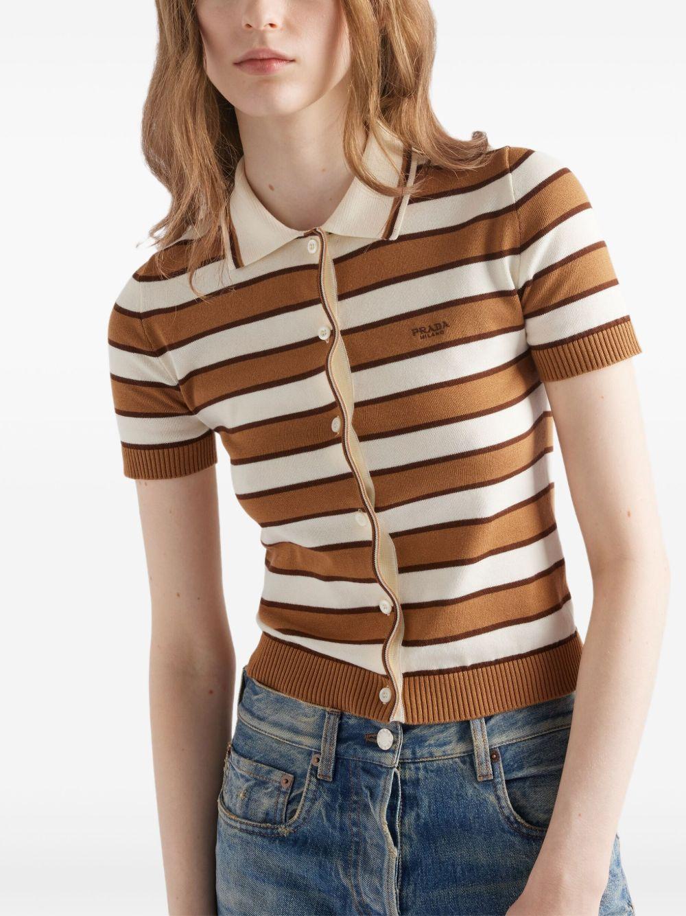 knitted polo top  Product Image