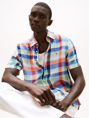 Regular Fit Linen Madras Shirt Product Image