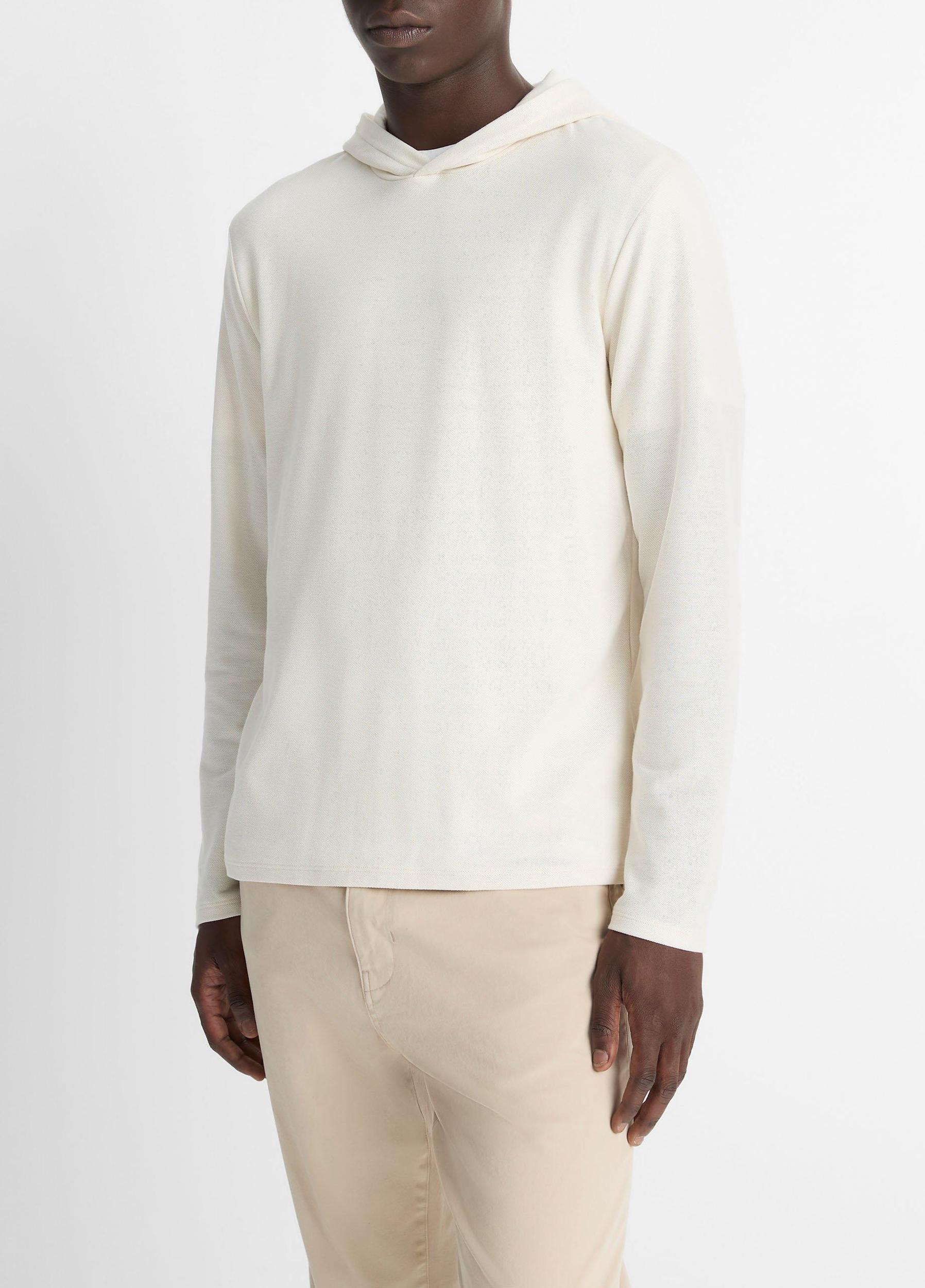 Pima Cotton Piqué Hoodie Product Image