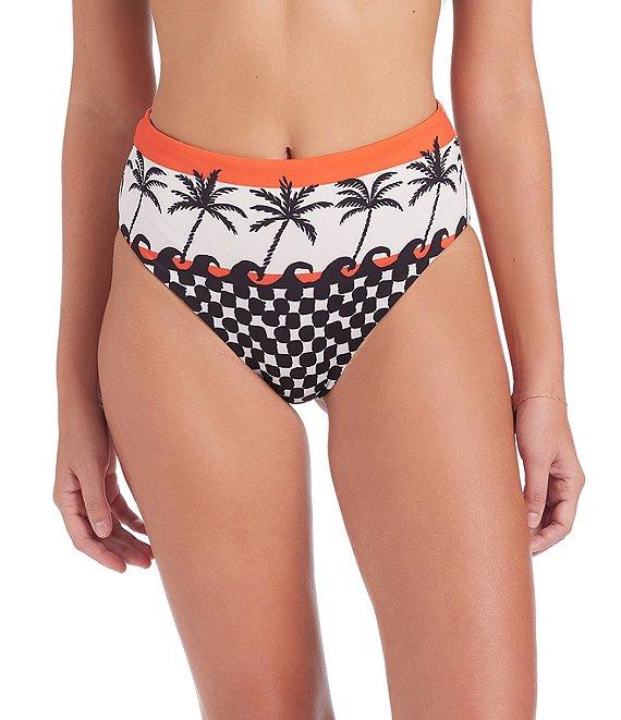Sanctuary Beach Conversation Palm Tree Reversible High Waist Swim Bottom Product Image