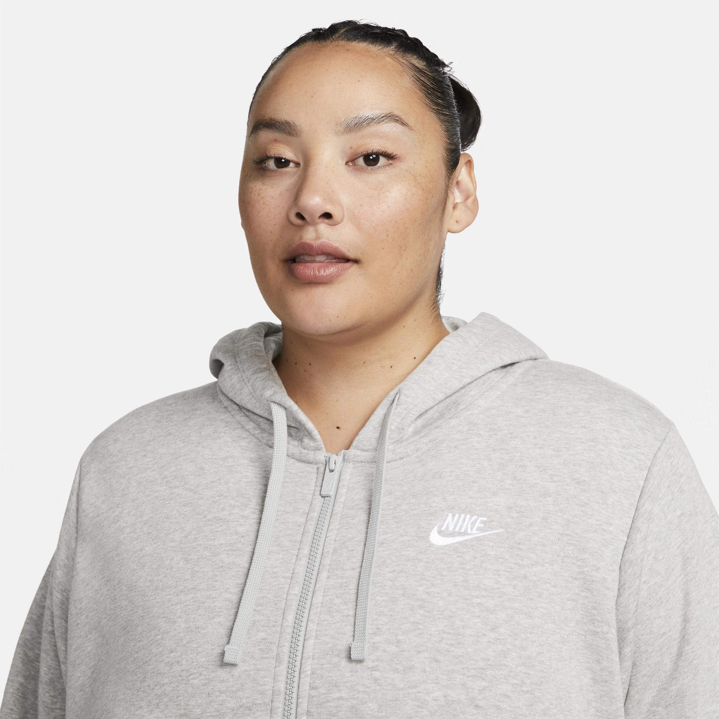 Womens Nike Sportswear Club Fleece Full-Zip Hoodie (Plus Size) | DV5211-063 Product Image